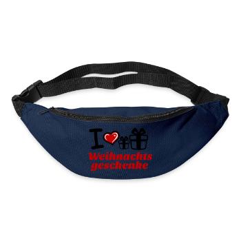 I Love Weihnachtsgeschenke  - Gürteltasche - Navy - Vorne