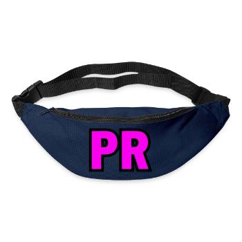 PR Initialen Block Logo - Gürteltasche - Navy - Vorne