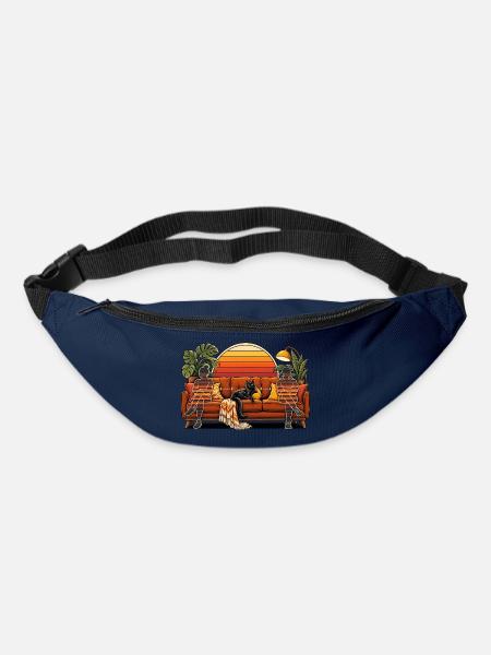 SOCIAL DISTANCING SEIT IMMER - Lustiger Spruch - Gürteltasche - Navy