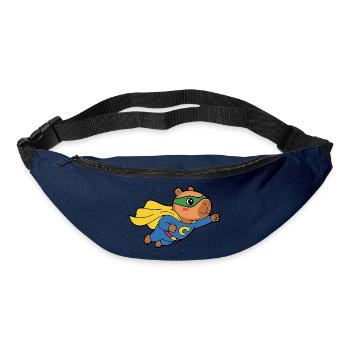 Niedliches Capybara-Superhelden-Umhang-Tierliebhaber-Geschenk - Gürteltasche - Navy - Vorne