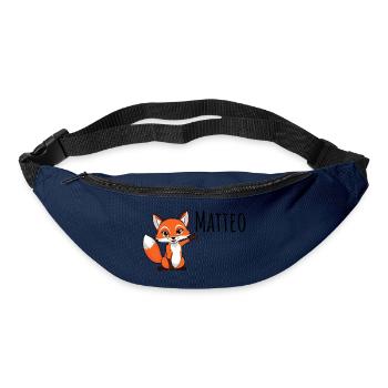Fuchs - Mein Name ist Matteo - Süßes Waldtier - Gürteltasche - Navy - Vorne