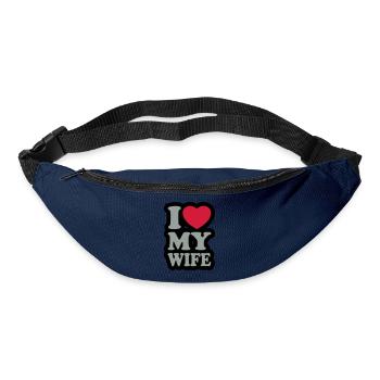 I love my wife - Bum bag - navy - Front