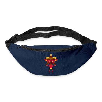 mustache schnurrbart mexikaner hut sombrero südame - Gürteltasche - Navy - Vorne