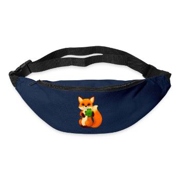 Niedlicher kleiner Fuchs mit vierblättrigem Klee - Gürteltasche - Navy - Vorne