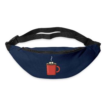 Heiße Schokolade & Marshmallows – Kleines Brust-Emblem - Gürteltasche - Navy - Vorne