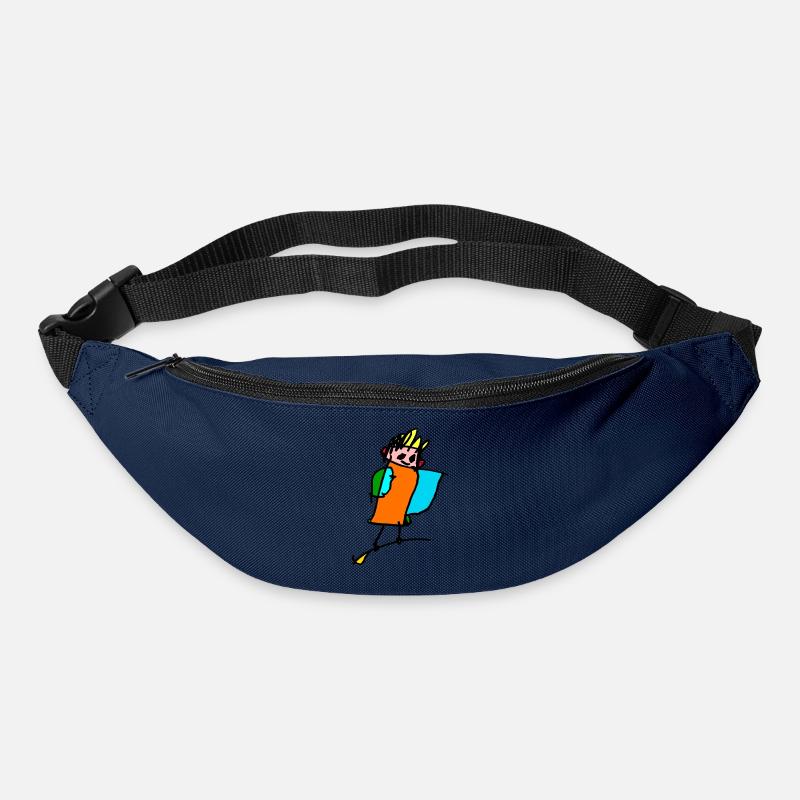 petite sorcière sur le balai - Sac banane - marine