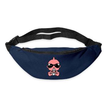 Bébé mignon suce sonnenbrillel - Sac banane - marine - Devant