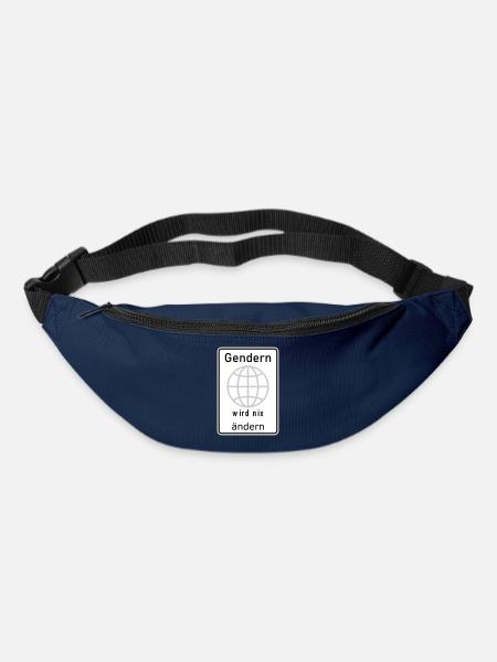 Gendern wird nix ändern - Gürteltasche - Navy