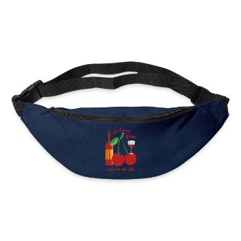 Wein Liebhaber - Gürteltasche - Navy - Vorne