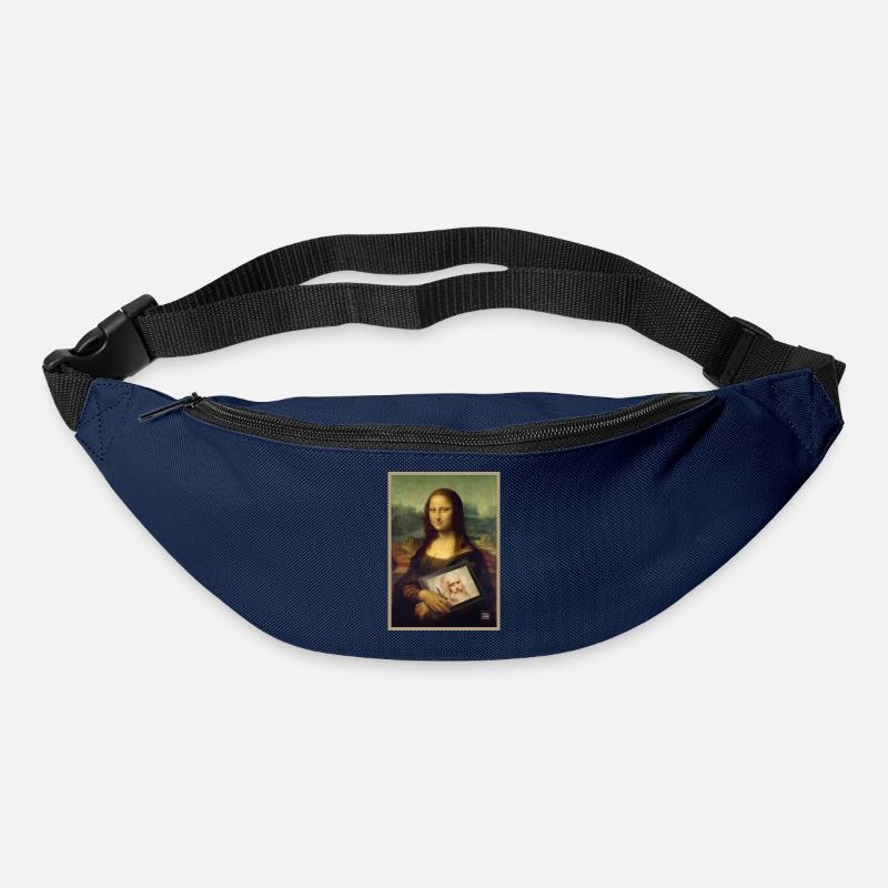 Mona Lisa Tablet Sketch Mashup - Bum bag - navy