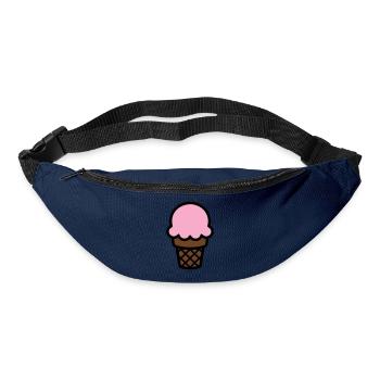 Eiscreme Waffel Icon - Gürteltasche - Navy - Vorne