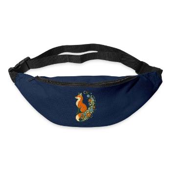 Queue de la fleur sauvage du renard d’art populaire - Sac banane - marine - Devant