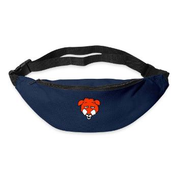 fox tired eyes exhausted sleepy overtired cute - Bum bag - navy - Front