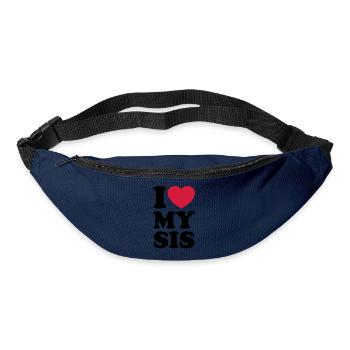 I love my sis - J'aime ma soeur - Sac banane - marine - Devant