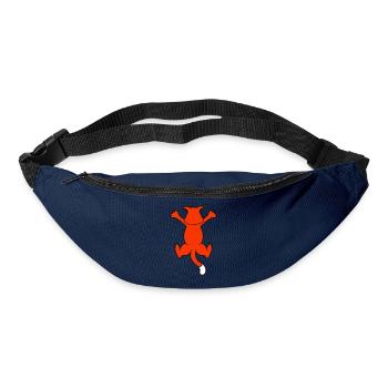 Lustige Katze Krallt Krallen Festkrallen Kratzen - Gürteltasche - Navy - Vorne