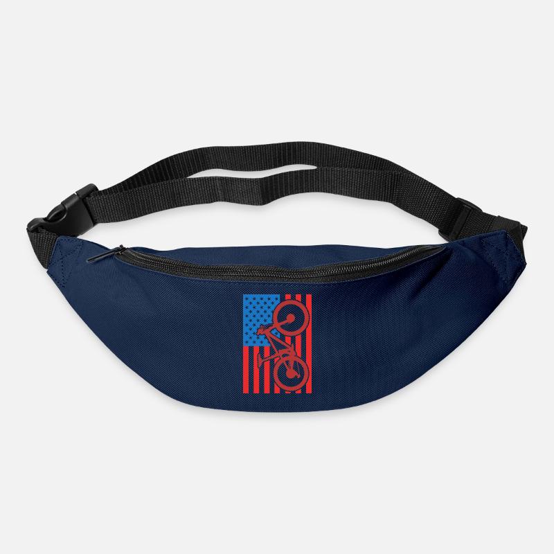 Drapeau du VTT des États-Unis - Sac banane - marine