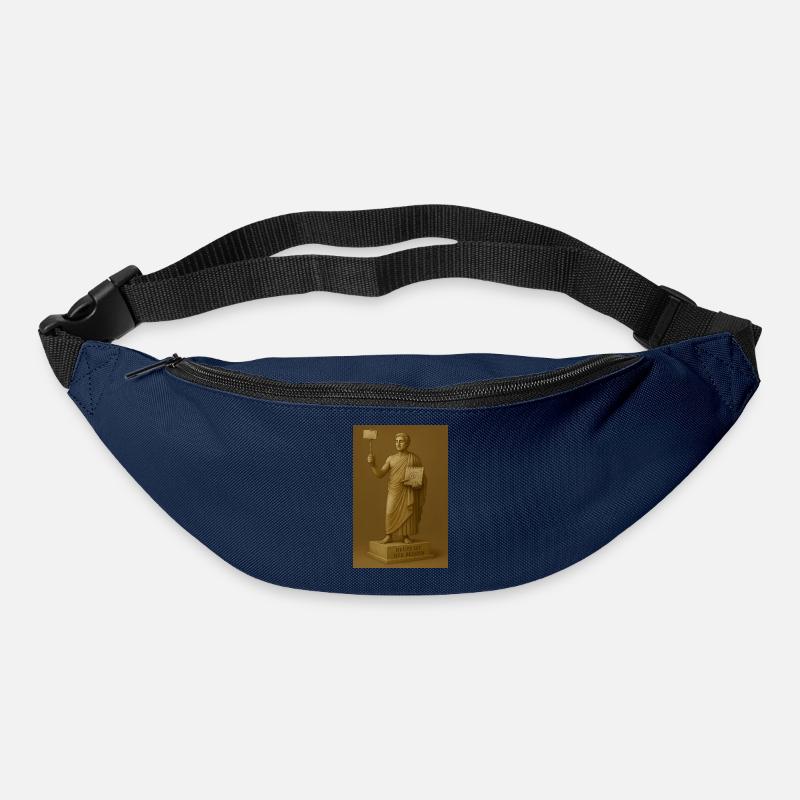 Moderne Statue mit Smartphone und Kalender - Gürteltasche - Navy