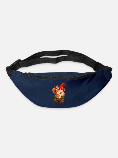 Wichtel mit Eichhörnchen - Gürteltasche - Navy