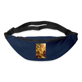 Goldener Tau: Pilzschnecken-Glow - Gürteltasche - Navy - Vorne