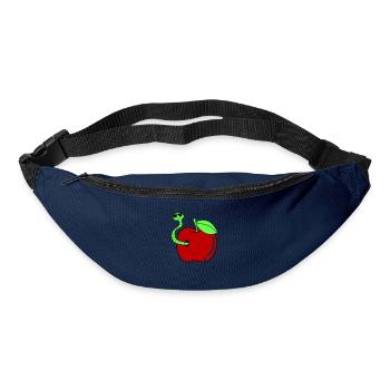 wurm apfel sonnenbrille - Gürteltasche - Navy - Vorne