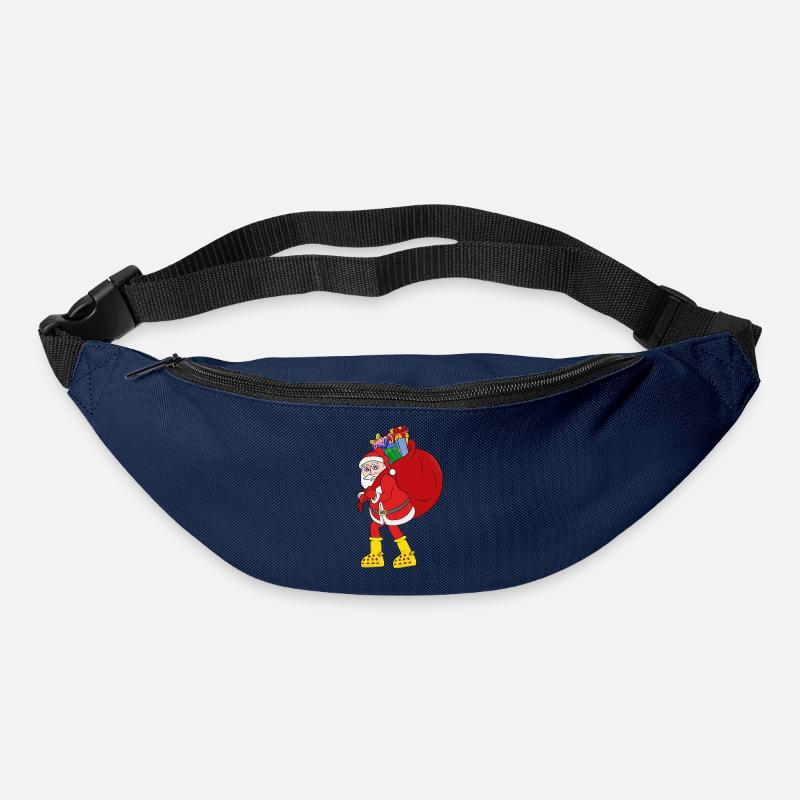 Weihnachtsmann trägt große gelbe Stiefel - Gürteltasche - Navy