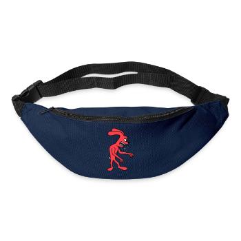Hase Monster Böse gefräßig Halloween Sabber Spucke - Gürteltasche - Navy - Vorne