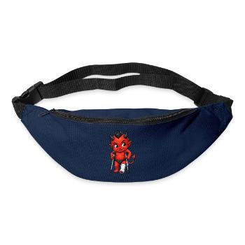 Roter Dämon mit Krücken - Gürteltasche - Navy - Vorne