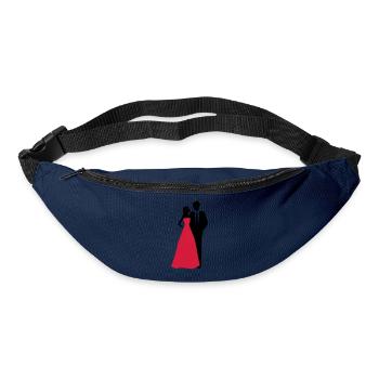 Couples de mariage, jeune mariée, marié - Sac banane - marine - Devant