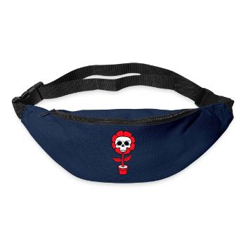 Evil Halloween Flower Skull Skull Horror Pot - Bum bag - navy - Front