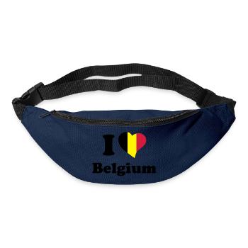 I love Belgium - J'aime la Belgique - Sac banane - marine - Devant