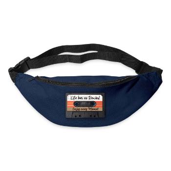 Kassette Retro Lebensmoment - Gürteltasche - Navy - Vorne