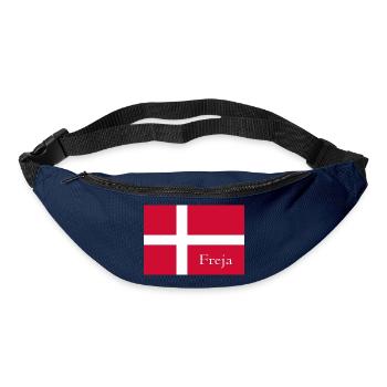 Freja auf dänischer Flagge - Gürteltasche - Navy - Vorne