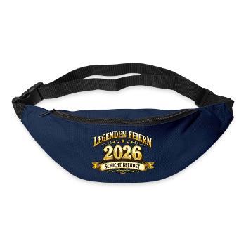 Legenden feiern 2026 Schicht beendet Spruch - Gürteltasche - Navy - Vorne