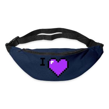 I Love Heart Placeholder Text - Bum bag - navy - Front