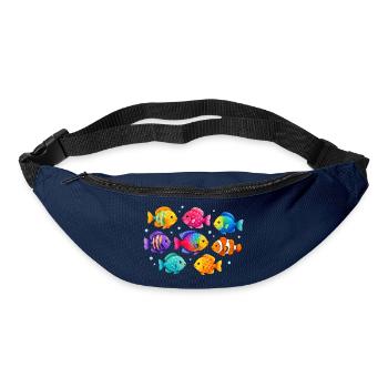 Colorful tropical fish for summer outfits - Bum bag - navy - Front