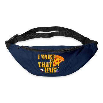 I Want It That Way Pizza Wein - Gürteltasche - Navy - Vorne