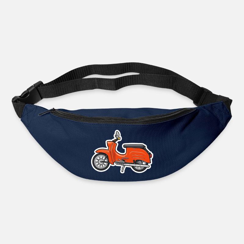 Retro Orange Simson Schwalbe Design - Gürteltasche - Navy