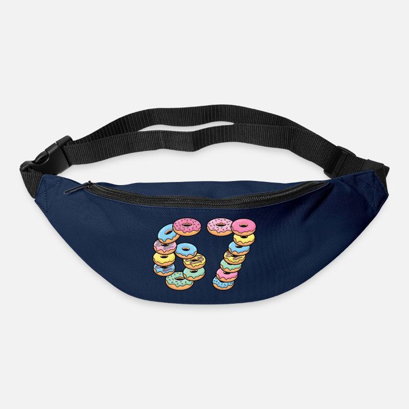 Pastel Donut Stack 67 Muster - Gürteltasche - Navy