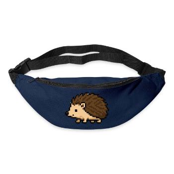 Pixeliger Igel im Retro-Stil - Gürteltasche - Navy - Vorne