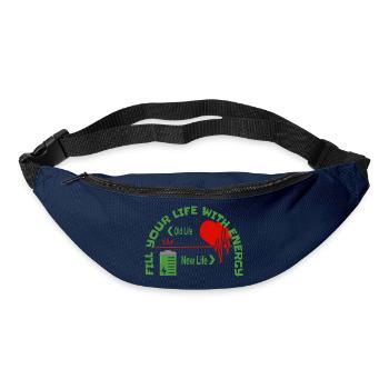 Füll dein Leben mit Energie - Gürteltasche - Navy - Vorne