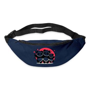 Pandas Family - 1 parent 2 children - Bum bag - navy - Front