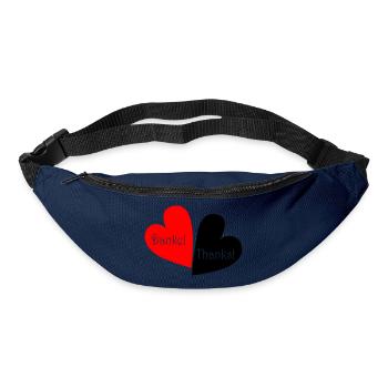 Danke Thanks Herz - Gürteltasche - Navy - Vorne