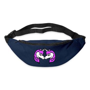 2 Unicorns Team Pair Horns Friends Welcome Cute - Bum bag - navy - Front