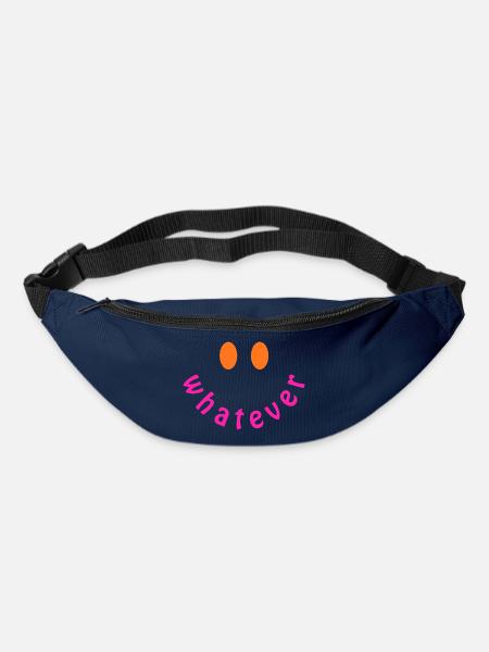Whatever Smile - Lustiges Y2K Statement Design - Gürteltasche - Navy