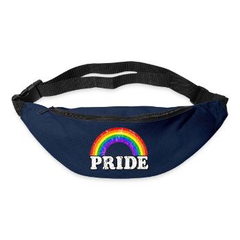 Déclaration vintage de Pride Rainbow Fans LGBTQ - Sac banane - marine - Devant