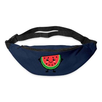 Lächelnde Wassermelonenscheibe Cheer - Gürteltasche - Navy - Vorne