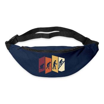 Dachdecker Evolution Retro Handwerk Beruf Spruch - Gürteltasche - Navy - Vorne