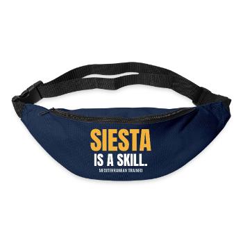 Siesta ist eine Fähigkeit, die im Mittelmeer trainiert wird - Gürteltasche - Navy - Vorne