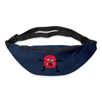 Begrüßung lustiges Monster - Gürteltasche - Navy - Vorne