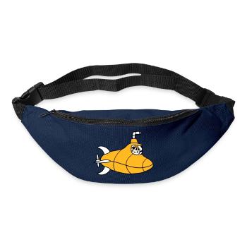 U-Boot Vogel Ente Kapitän Küken Süß Comic Cartoon - Gürteltasche - Navy - Vorne